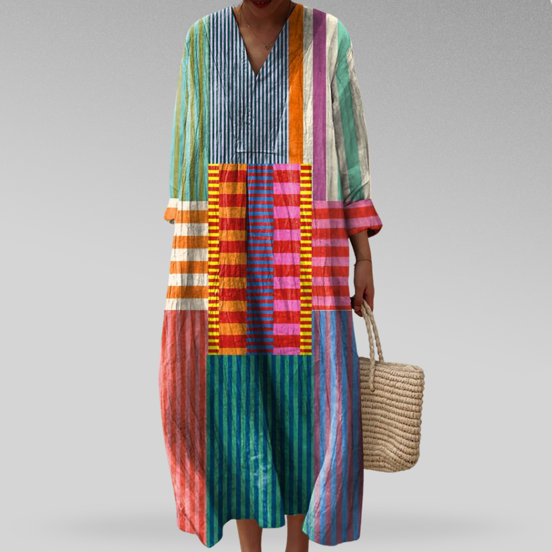 Nathalie | Colorblock Breeze Maxi Dress