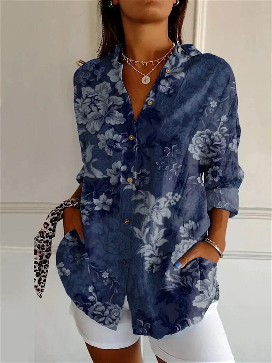 Alice - Eleganten Bluza z Cvečenjem