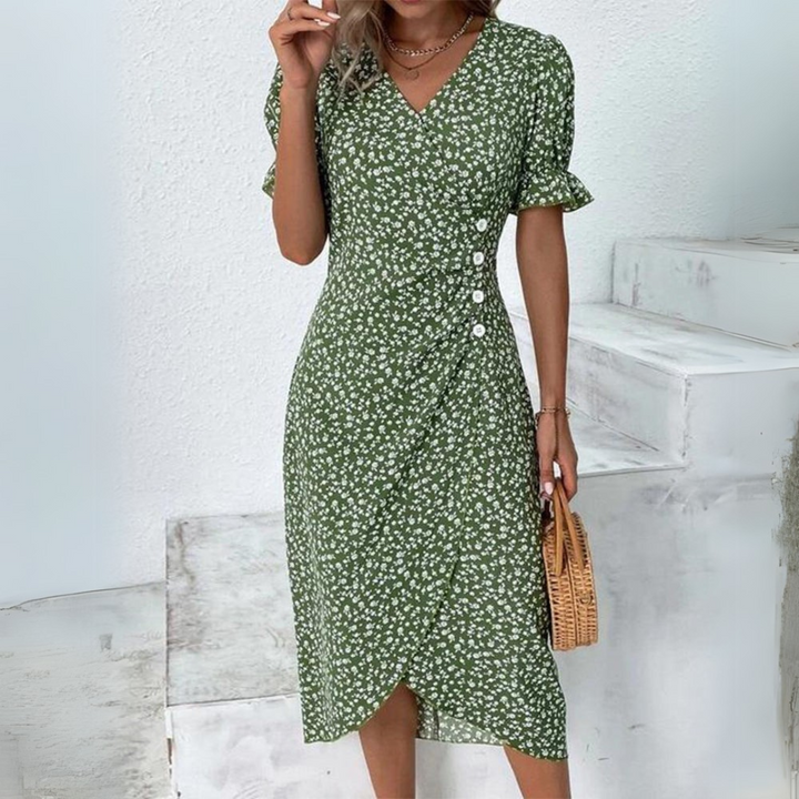 Helena | Elegantne cvetlične midi obleke