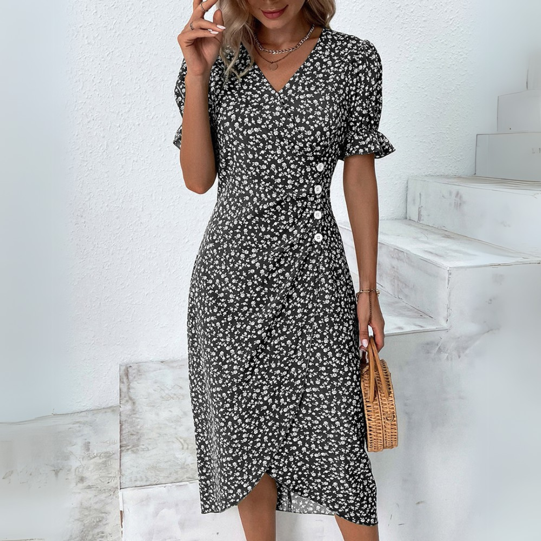 Helena | Elegantne cvetlične midi obleke