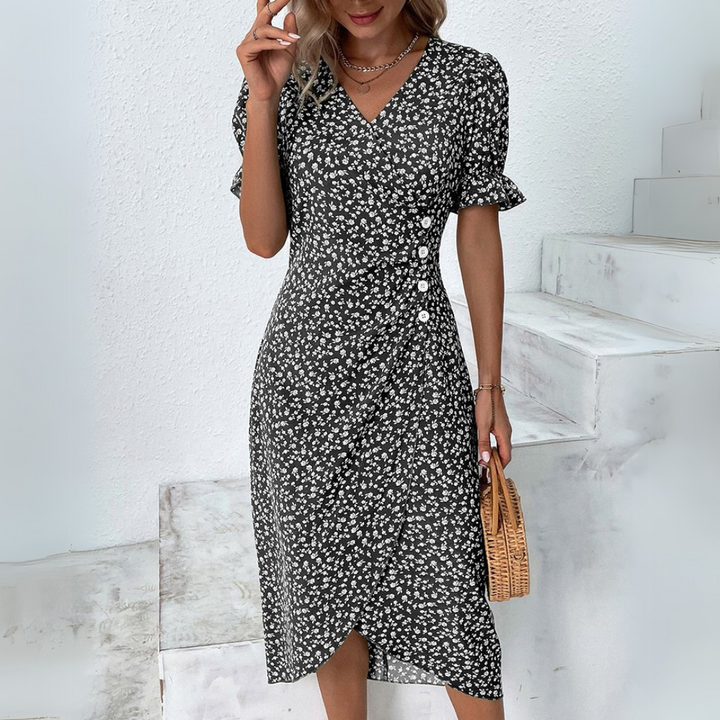 Helena | Elegantne cvetlične midi obleke
