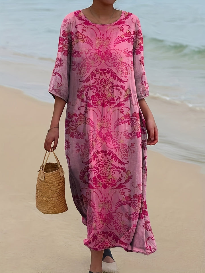 Amara | Rose Mirage Boho Maxi Dress