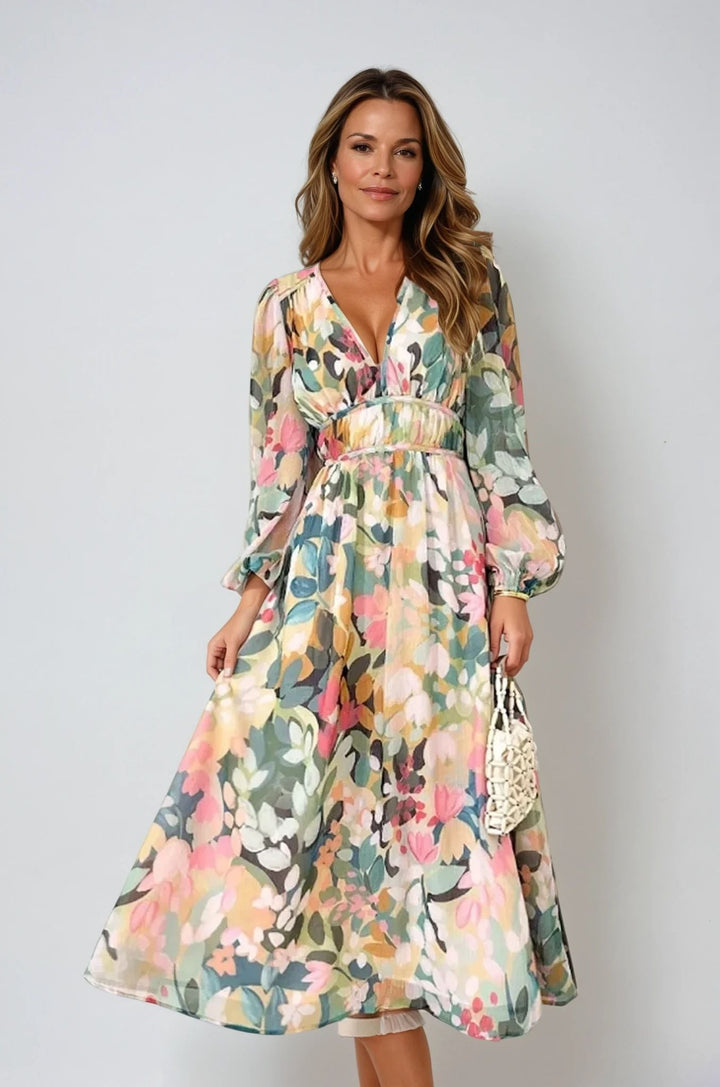 Lot | Elegantna Cvetna Obleka