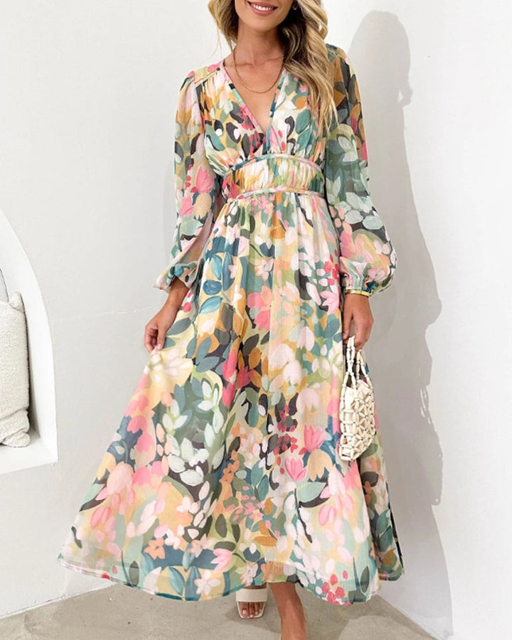 Lot | Elegantna Cvetna Obleka