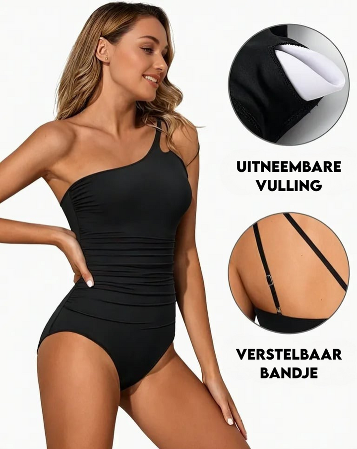 Gisela | Asymmetrischer Einteiler mit modischem One-Shoulder-Design