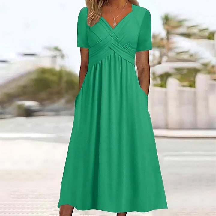 Jamajka - Elegantna midi obleka s kontrolom