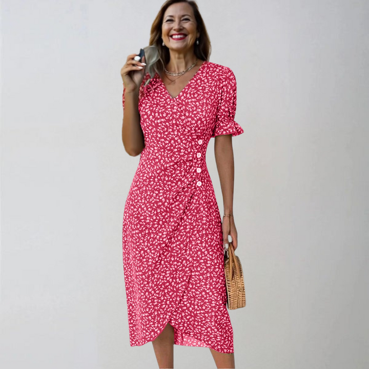 Helena | Elegantne cvetlične midi obleke