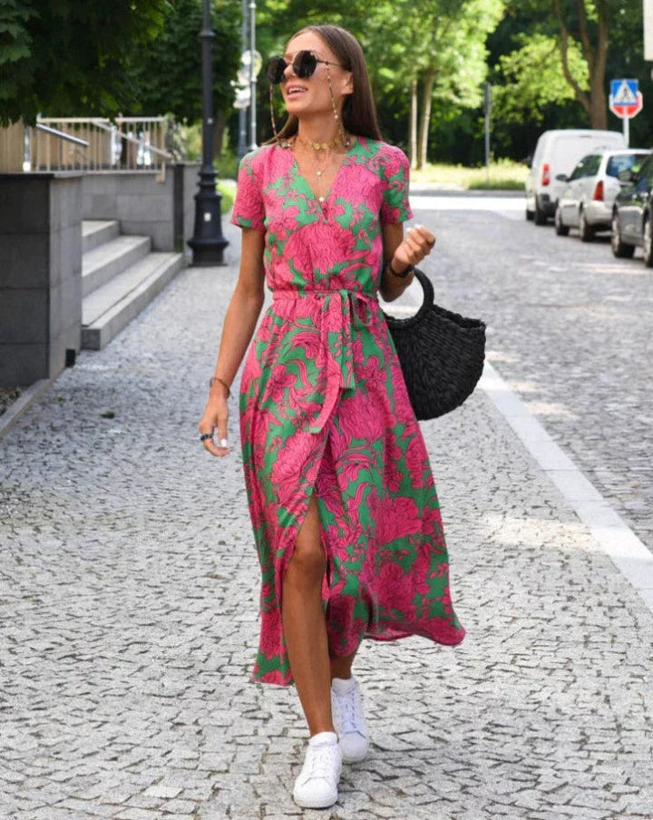 Rebeka | Poletna cvetna obleka